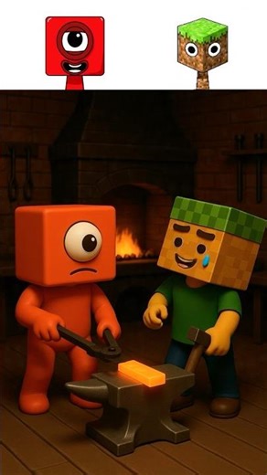 Incredibox Spurnki OC - One number blocks X minecraft from Smile to😊😊 tears #shorts #incredibox