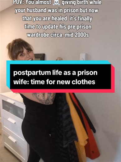 My husband was sentenced to life 15 in prison, so his clothes are definitely outdated and seriously need an update. The house has been in recovery mode since I gave birth but now it is time for spring cleaning and a little updating lol 😆 and by little I mean a massive updating. We've gotten a few new things here and there since Christmas, for pictures and family events, but it's time for an overhaul. #postpartum #2000sthrowback #fitcheck #clothinghaul #prisonwife