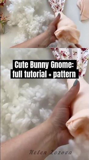Full Bunny Gnome tutorial and the pattern are on my channel ⬆️💖 #easterbunny #helenlozova #handmade