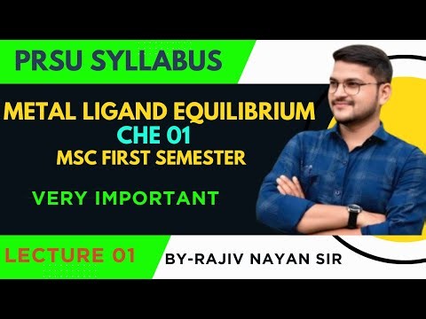Metal–Ligand Equilibrium | Stepwise and Overall Stability Constants | MSc 1st SEM #StepwiseFormation