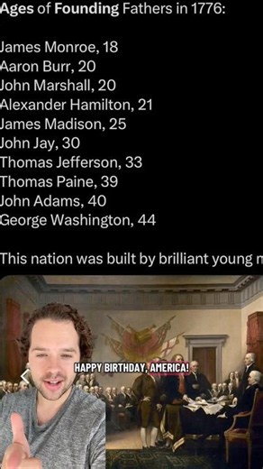 🇺🇸 Founding Fathers Were Younger Than You Think 😳