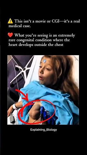 🫀 Imagine being born with your heart outside your chest. #humanbody #biology #usa #medicalscience