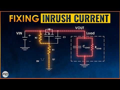 How to STOP Inrush Current using P-Channel MOSFET? Inrush current limiter circuit | N-MOS circuit