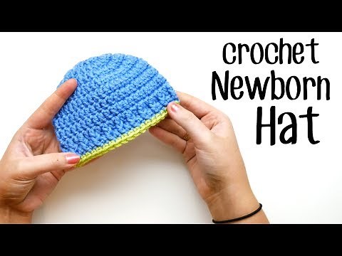 Easy Crochet Baby Hat - Parker Newborn Beanie