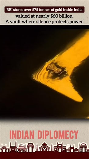 Indian Diplomecy on Instagram: "Deep inside India’s most guarded reserves rests a treasure valued at over $65 billion. Over 575 tonnes of pure gold secured behind biometric systems, multilayered access controls, and security protocols unseen by civilians. This isn’t just stored wealth — it’s national economic strength locked in gold.🇮🇳🔐🪙 Copyright Credit: (YouTube @reservebankofindia) Footage used under fair use for educational commentary. RBI gold vault India 575 tonnes, Indian gold reserve