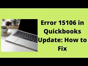 How to solve QuickBooks 15106 error code