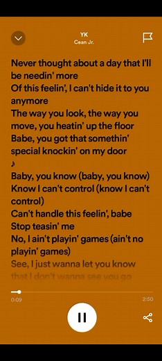 Spotify Song Lyrics: Baby You Know Full Lyrics