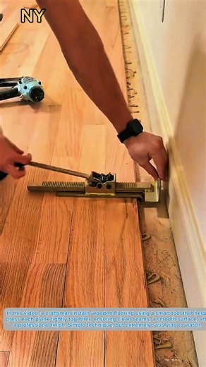 Perfect Wood Flooring Installation: Smart Tool for Tight Seam Fit.
