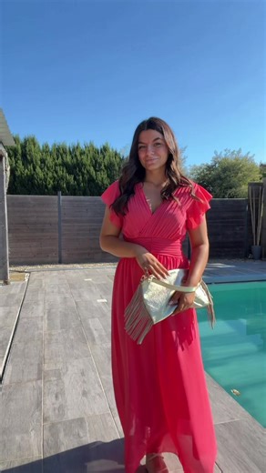 Rupture en 5 minutes pour la robe ÉVA en corail 🌞 #dress #lookceremonie #mariage