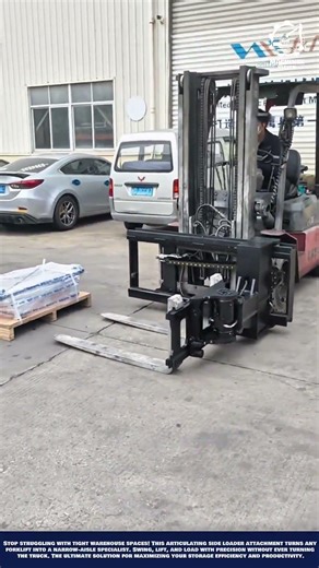 Smart Forklift Handling Machine Work for Warehouse Logistics storage and organization