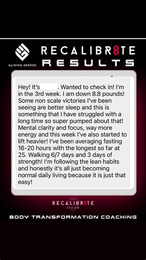 Client Spotlight: Incredible Progress Alert! 🌟 I'm so proud of my client for absolutely crushing it these past few weeks! 🙌 In her latest check-in, she’s dropped pounds, gained strengthed, is sleeping better and made a significant mindset shift. Her dedication, consistency, and hard work are really paying off, and it's inspiring to see her commitment to her goals. This is exactly what happens when you stay focused, trust the process, dont iverthink it, and keep pushing forward – even on the to