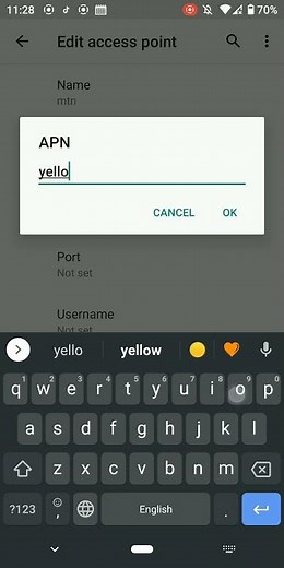 How to set APN in sharp Aquos senses 3