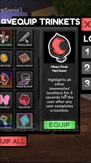 Eclipse Trinket: "Moon Pack Heirloom"🌙 #roblox #dandysworld #halloween