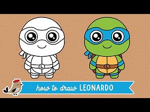 How To Draw Leonardo From Teenage Mutant Ninja Turtles | Easy Drawing For Kids