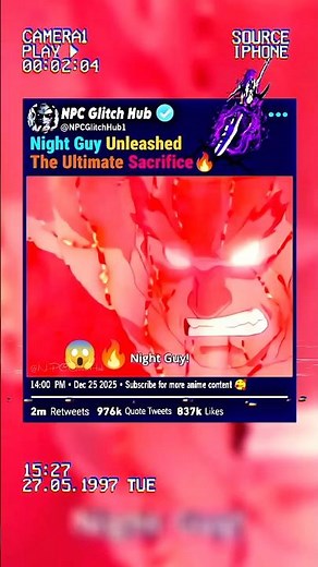 The Gate of Death! | 🥶☠️Coldest Moments😱🔥 | Guy Sensei’s Strongest Form 💥