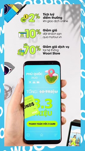 “Buồn chân” thì cứ đi, vì Z Card lo cho bạn tất! #ViVuCungZCard #WooriBank #WooriBankVietNam #WooriWONVietnam #LiveInTheWoo