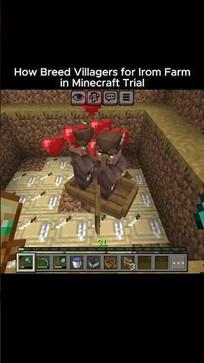 How to breed villagers for iron farm in Minecraft Trial