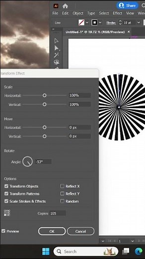 Create a Spiral Optical Design in Adobe Illustrator | Easy 2 Mins Tutorial. #shortsfeed #illustrator