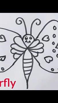 How to draw a butterfly step by step | Easy butterfly drawing | Beautiful butterfly draw for kids