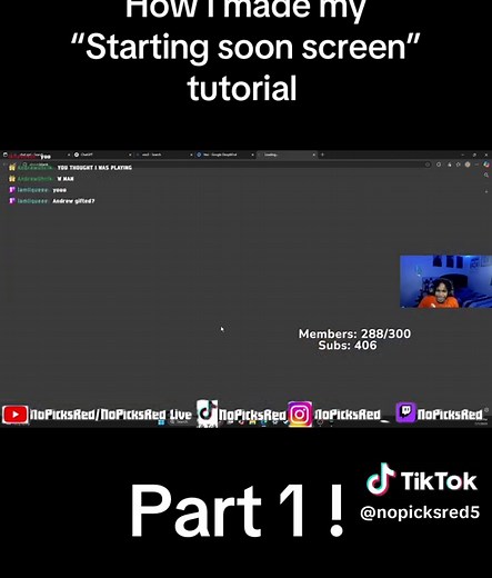 How I made my “stream starting soon screen” for my stream ! Completely free !! 💯💯 #NoPicksRed #NoPicks #viralvideo #foryoupage #fyp #viral #viraltiktok #funnyclips #funny #twitchstreamer #twitch #streamer #twitchclips #upandcomingstreamer #startingsoonscreen