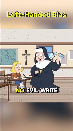 Left - handed bias #cartoonfunny #shorts #americandad