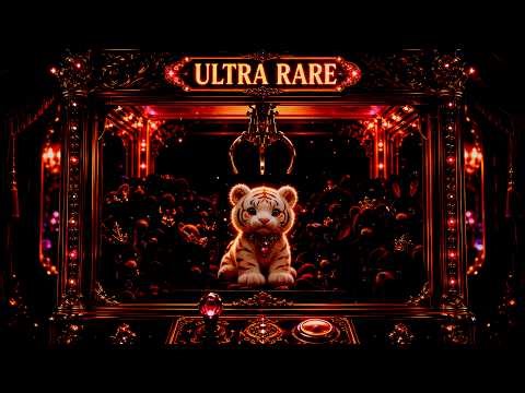 Lucky White Tiger Claw Machine Ambience | Jackpot Atmosphere & Arcade Fantasy Music