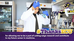 We all have #ARRRGH reasons to say #ThanksECU 💜 #ECU allows us to do what we love, to be a part of cutting-edge research, to stand strong with fellow #Pirates and so much more 💛 So, why do you say #ThanksECU? Tell us ⬇️ | East Carolina University