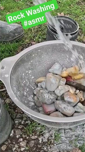 Rock Washing #asmr!! #agate #cabochon #lapidary #oregon #relaxing