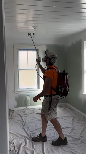 The Impact X 120 18V makes this ceiling spray SUPER easy for Russ Home Improvements! | Titan Paint Sprayers