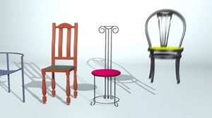 Icon, 3D, Folding Chair, Chair