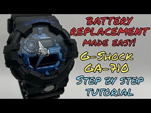 Replacing G Shock GA-710 Battery MADE EASY! Step By Step Tutorial (5522 Module)