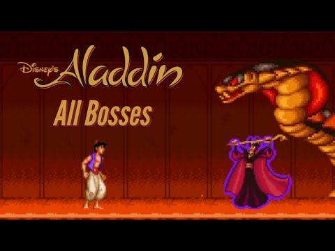 Aladdin - All Bosses - SNES