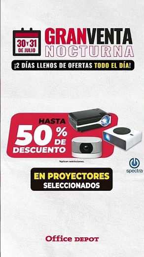 Visita Office Depot 30 y 31 de julio en su Gran Venta Nocturna