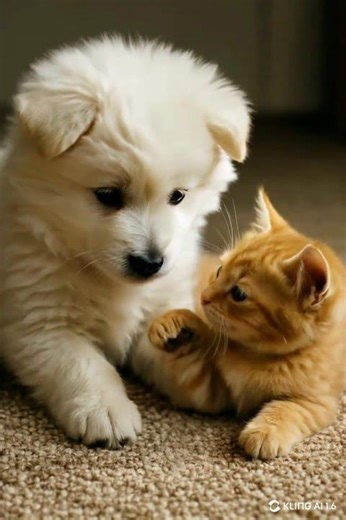 Adorable Cat & Puppy Friendship 🐱🐶