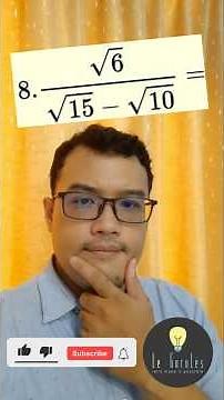 Rationalizing Fractions with Denominators Subtracting Roots @legurules #shorts #mathematics #smp