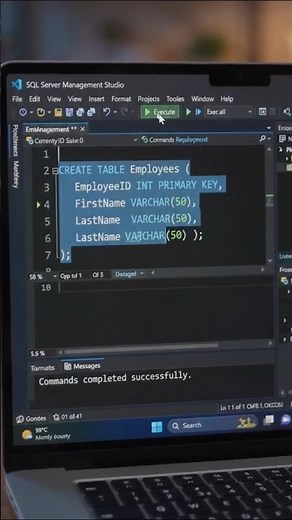 How to create table in SQL server using SQLstatement