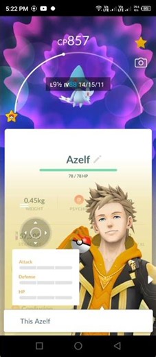 The Legendary Pokemon Azelf Catch ✨#pokemon