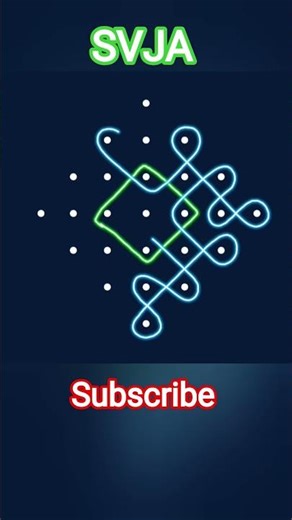 7️⃣ Elegant 7 Dots Kolam Design ✨ SVJA Lifestyle #Shorts #muggulu