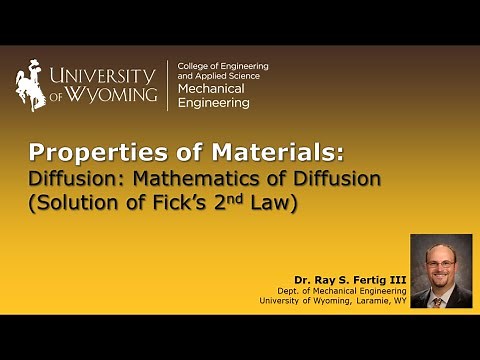 4 2d: Diffusion (Mathematics of Diffusion - Solution of Fick's 2nd Law)
