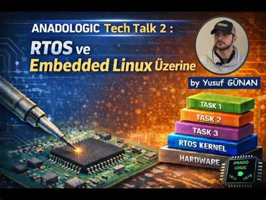 ANADOLOGIC TECH TALK 2: RTOS ve Embedded Linux Üzerine Gömülü Yazılım by Yusuf GÜNAN | AnadoLogic