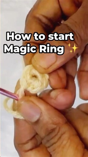 Magic Ring in 30 Seconds! Beginner Crochet Tutorial🧶