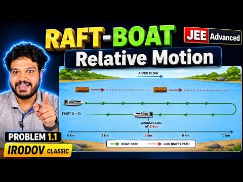 Boat & Raft Relative Motion Problem | Irodov | JEE Advanced #physics