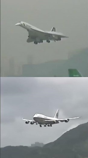 CONCORDE vs 747 at Kai Tak ✈️ Which Landing Wins?