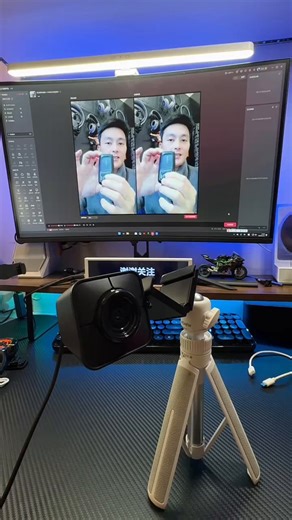 Moertek无线电脑摄像头台式笔记本外置摄像头视频会议直播网课录播高清麦克风一体收音降噪超广角摄像头 1080P 无线电脑摄像头免驱动会议视频 桌面支架