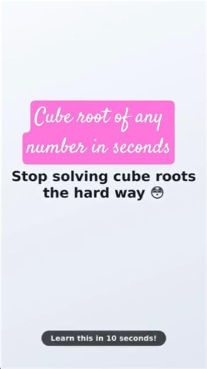 This Cube Root Technique Is Actually Genius #wow #clever #shorts