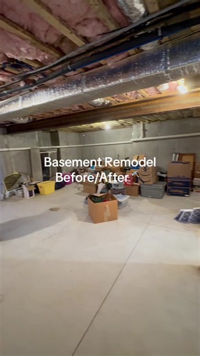 Before and after finishing this basement 🔨 #carpenter #contractor #diy #homeremodelingideas #homeimprovementprojects