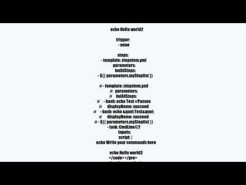 How to pass a list as build parameter to a YAML template in Azure DevOps Server 2019 (on-prem)?