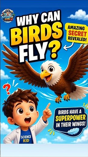 Why Can Birds Fly? 🦅 The Amazing Secret Revealed! 🤯#science #birds #fly #cutebirds #shorts #youtube
