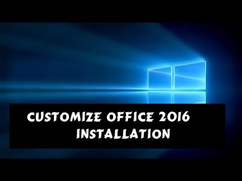 Customize Office 2016 Installation | Custom Install Word, Excel, Access Components Only