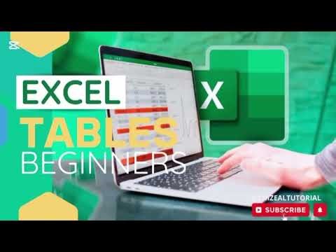EXCEL TABLES MADE EASY FOR BEGINNERS